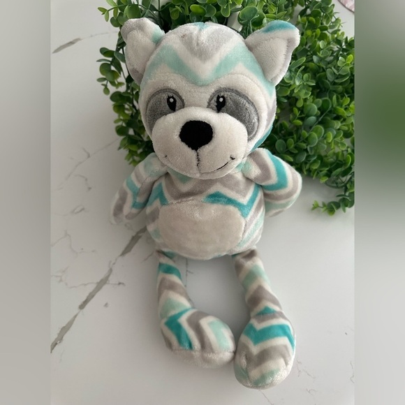 Little Miracles Blue Grey Plush Teddy Bear Stuffed Animal Rattle Baby Toddler - Picture 3 of 7